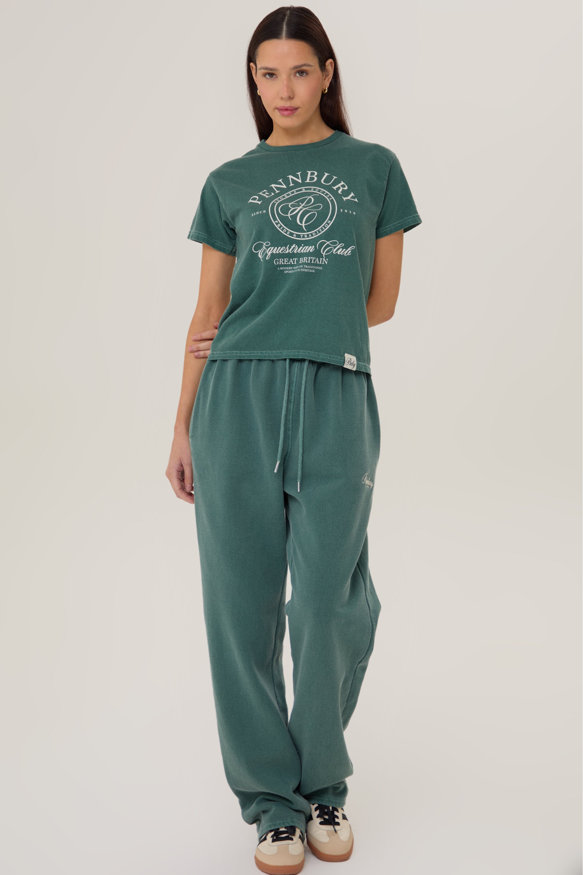 Pennbury Relaxed Fit Racing Green Straight Leg Joggers