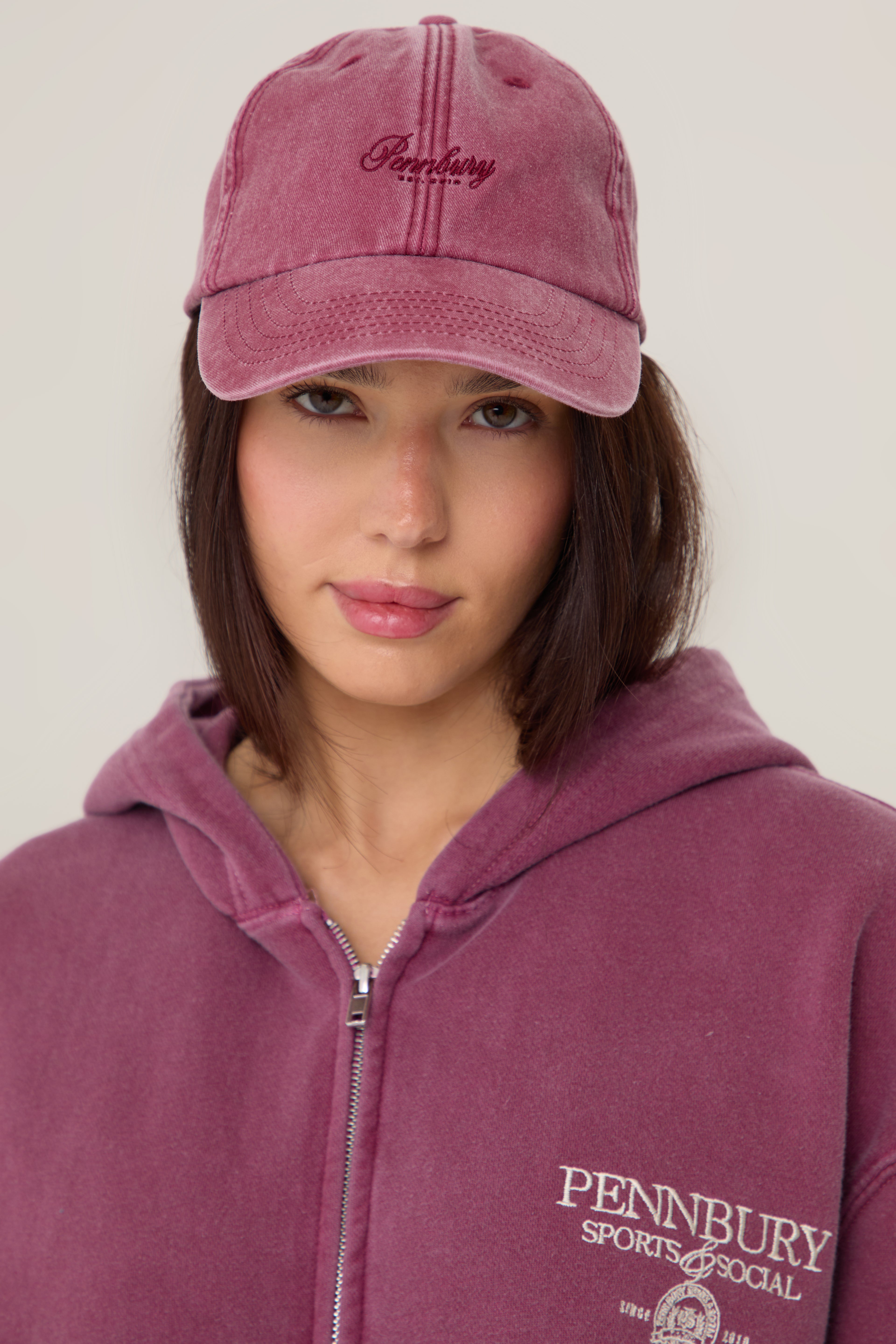 Pennbury Embroidered Cap - Wine