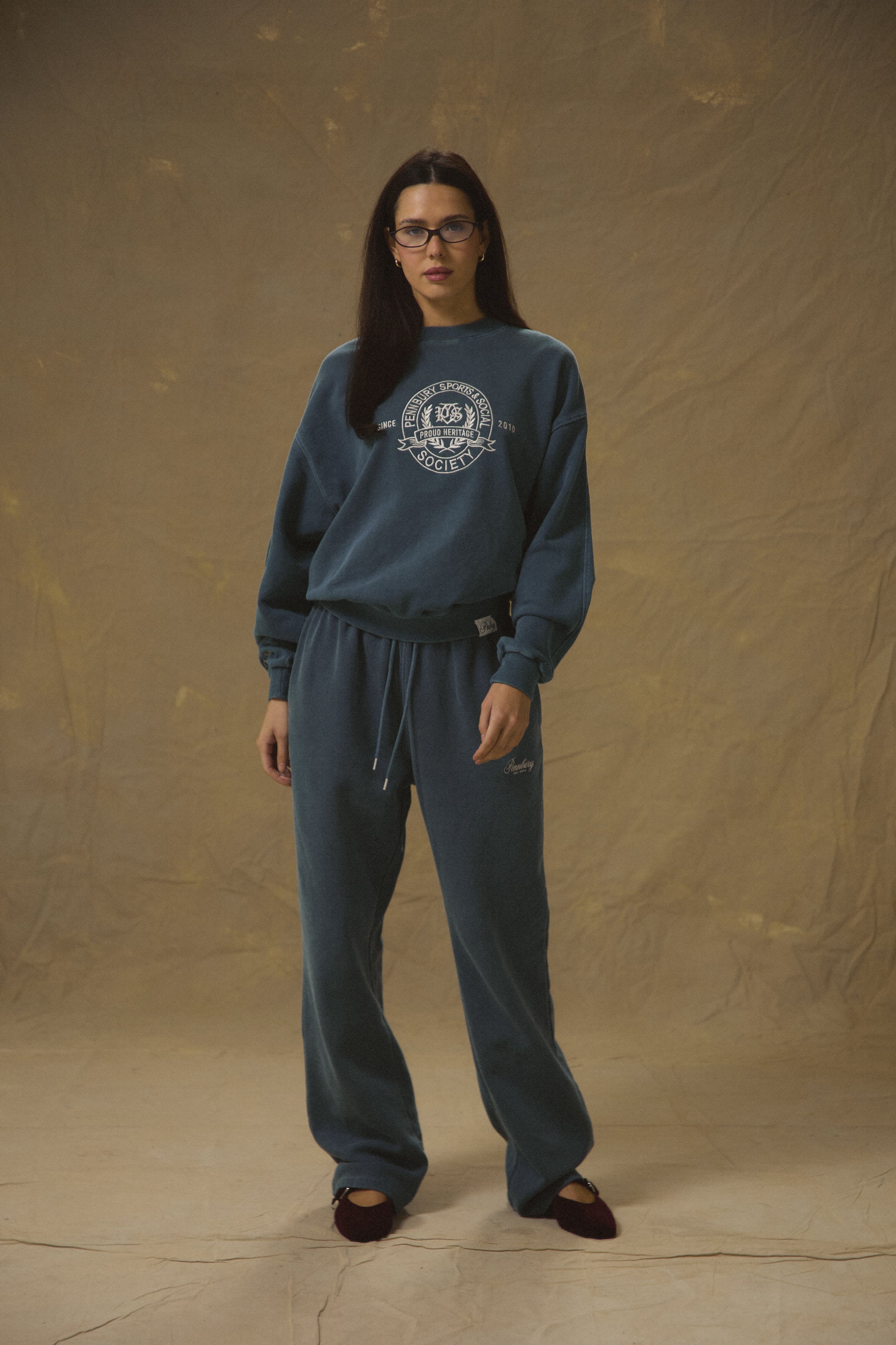 Pennbury Relaxed Fit Vintage Navy Straight Leg Joggers