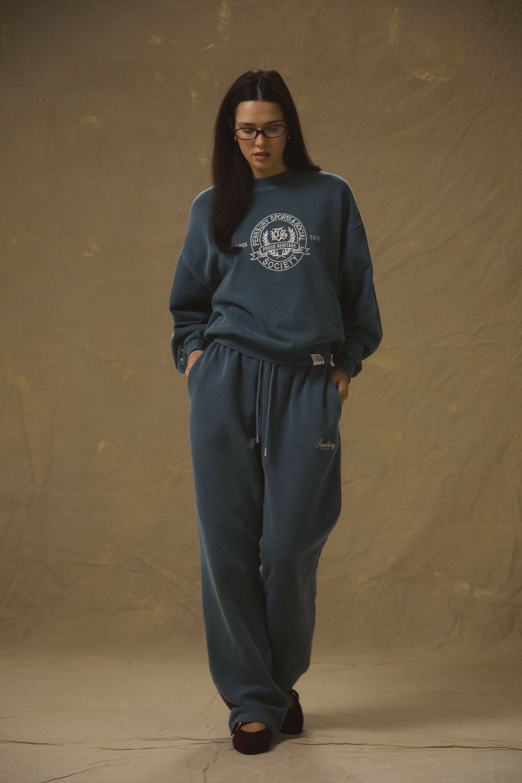 Pennbury Relaxed Fit Vintage Navy Straight Leg Joggers