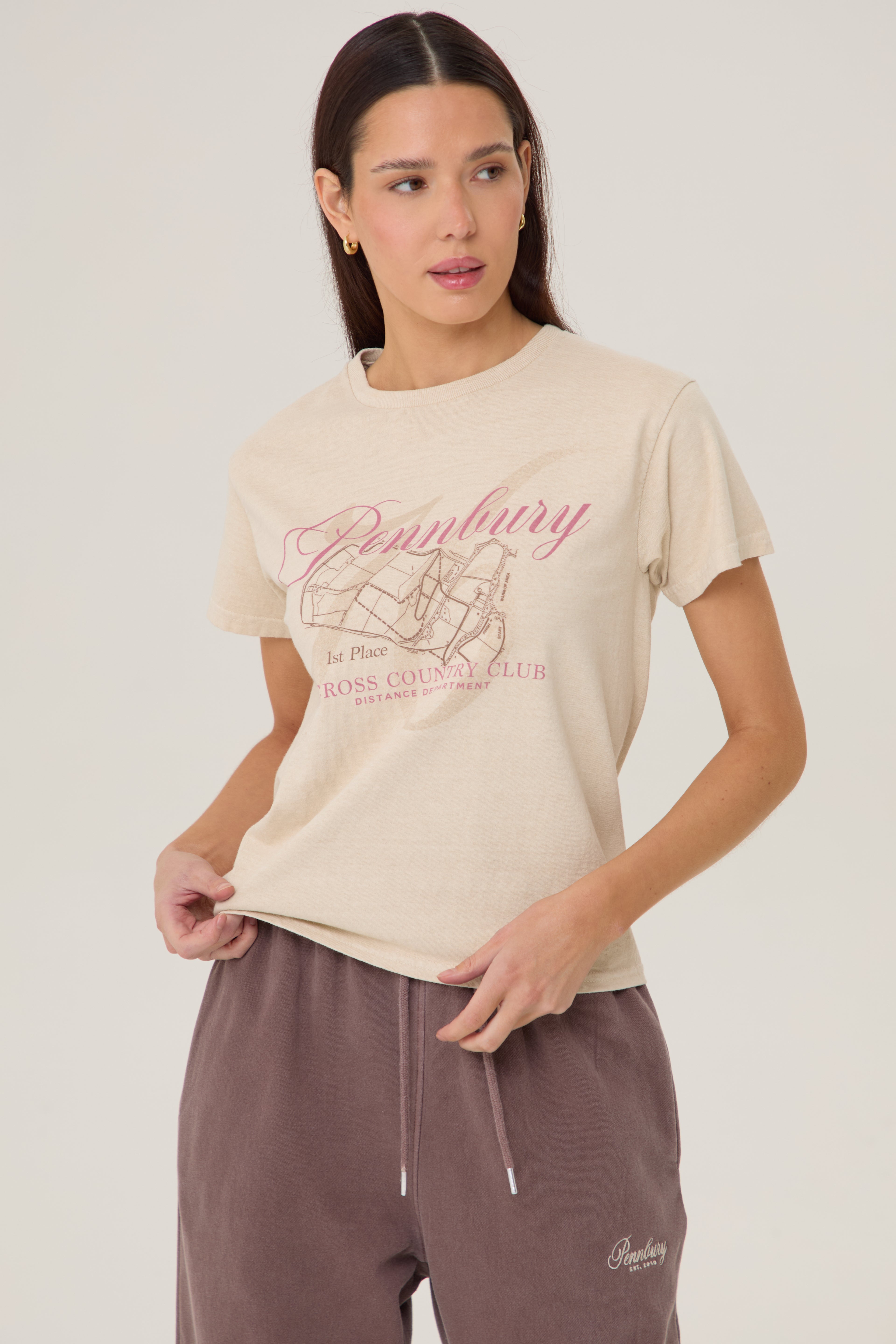Pennbury Relaxed Fit Cross Country Baby Tee