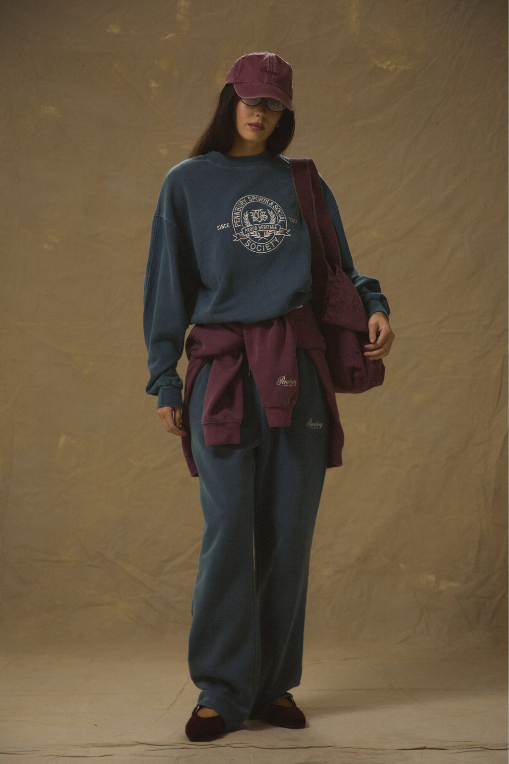 Pennbury Relaxed Fit Heritage Embroidered Sweat